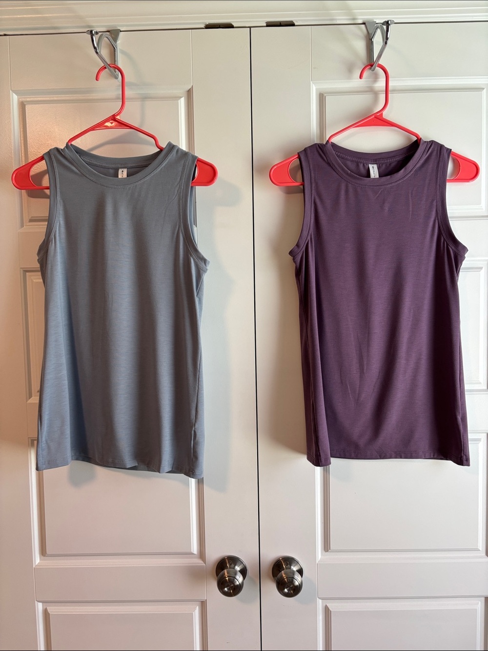Athleta Vital  Tank Tops - Light GrayBlue & Purple